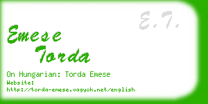 emese torda business card